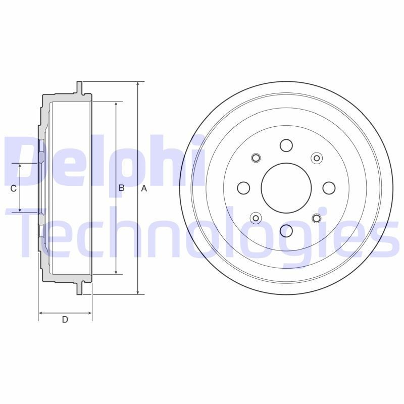 DELPHI BF619: Piduritrummel 250mm