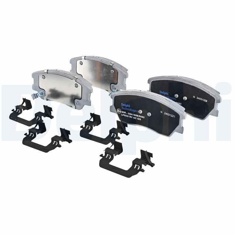 DELPHI LP5031EV: Plăcuțe de frână cu acceasorii, cu tabla anti scartait