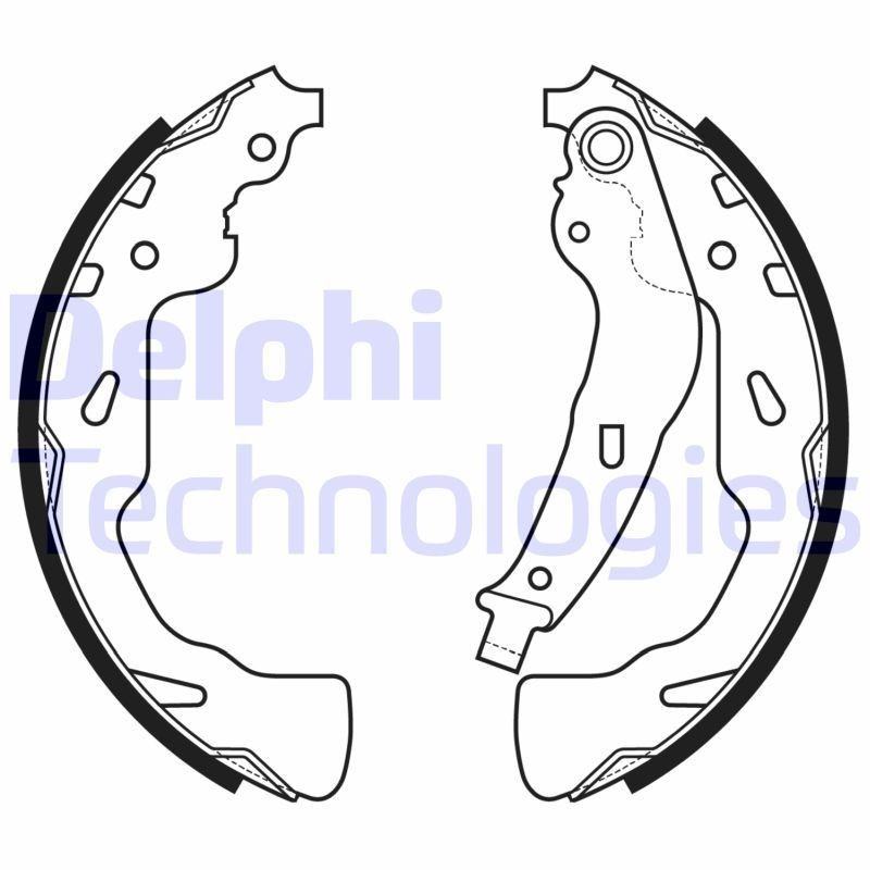 DELPHI LS2176: Bremsbackensatz