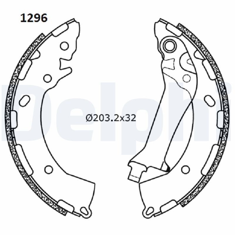 DELPHI LS2180: Piduriklotside komplekt