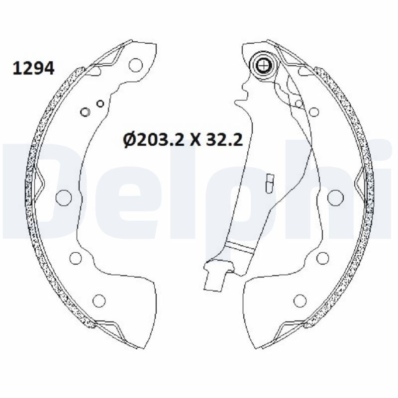 DELPHI LS2181: Kit ganasce freni