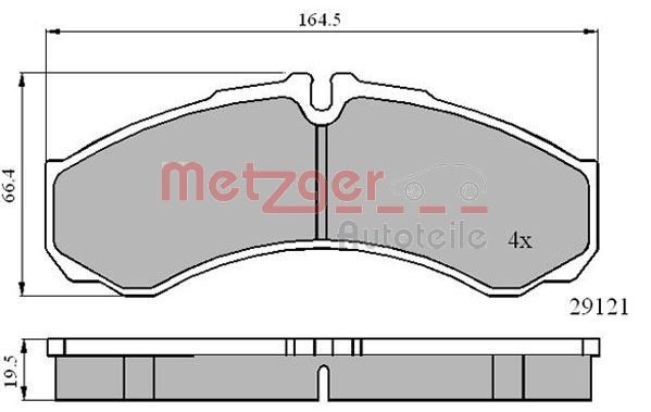 METZGER 1170874: Piduriklotsid GREENPARTS