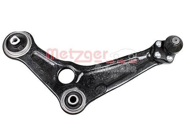 METZGER 58126601: Brat, suspensie roata COMPETENCE KIT Axa fata stanga, cu articulatie de sarcina/ghidare, cu bucsa de cauciuc