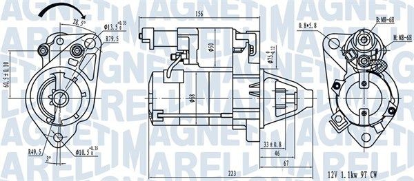 MAGNETI MARELLI 063721458010: Käynnistysmoottori 1kW
