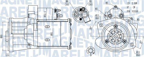 MAGNETI MARELLI 063721491010: Käynnistysmoottori 2,5kW