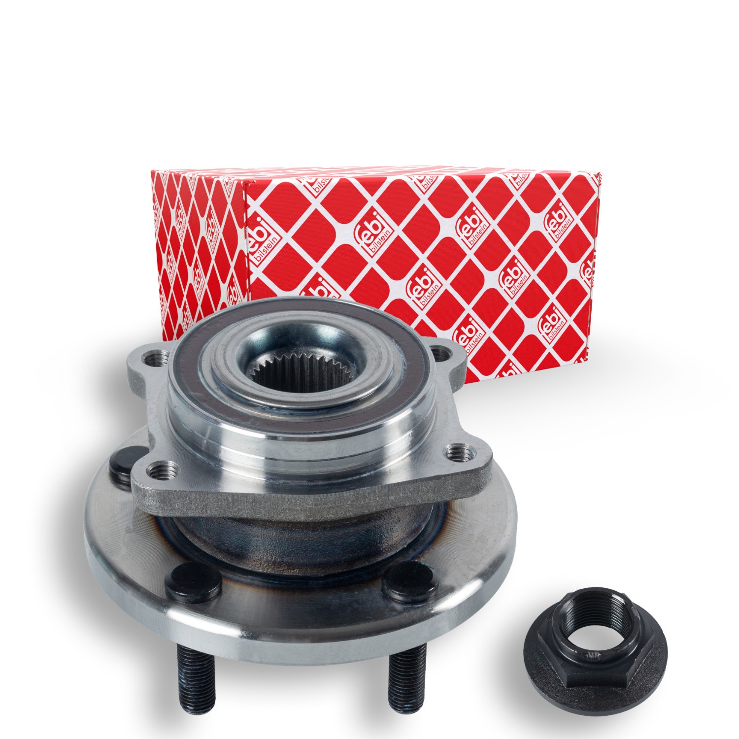 FEBI BILSTEIN 172490: Set rulment roata Axa fata stanga, Axa fata dreapta, Lagar roata integrat in butuc roata, cu senzor magnetic inelar integrat, cu senzor ABS, cu butuc roata