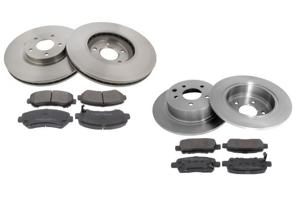 MAPCO 47549/1: Set frana, frana disc punte fata, puntea spate, Ř: 292mm, plin