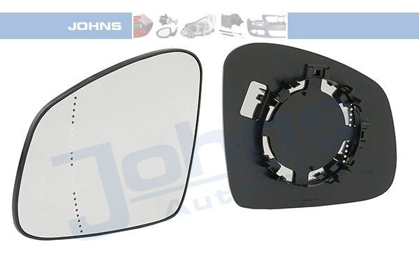 JOHNS 48 05 37-80: Spoguļstikls, Ārējais atpakaļskata spogulis pa kreisi