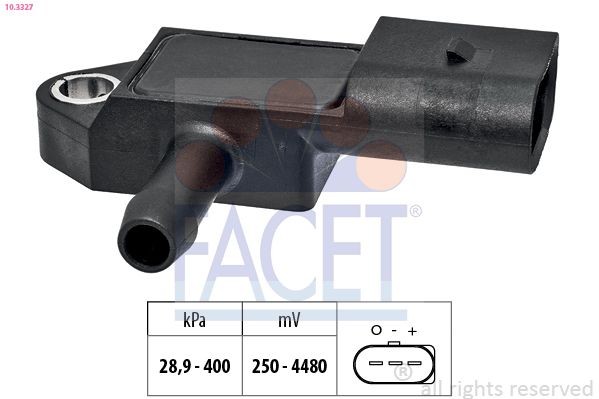 FACET 10.3327: Senzor presiune aer Made in Italy - OE Equivalent fara teava conexiune