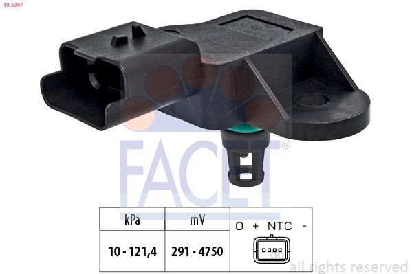 FACET 10.3347: Lufttryckssensor, körhöjdsanpassning Made in Italy - OE Equivalent