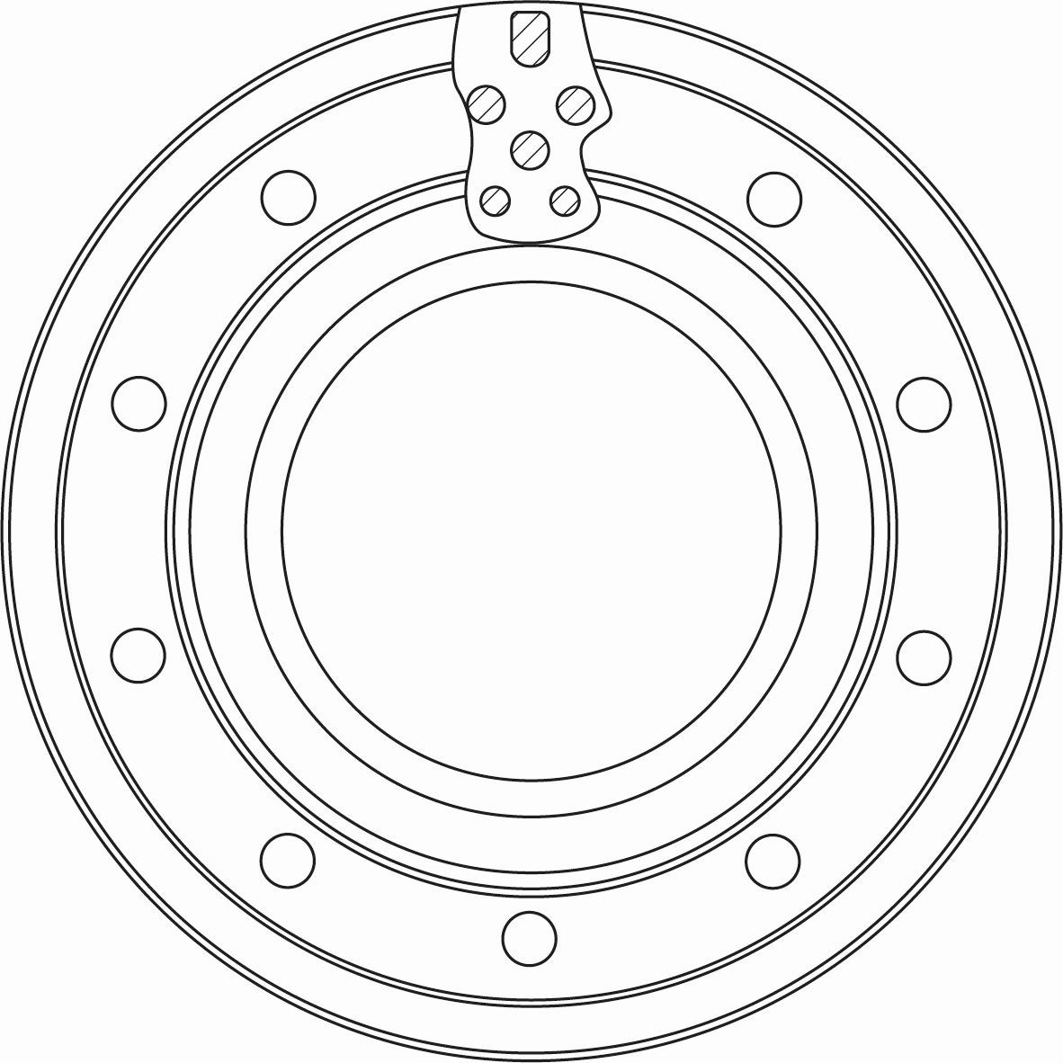 TRW DF5129S: Disc de frână TRW SINGLE Ř: 430mm, ventilat, Ř: 430mm