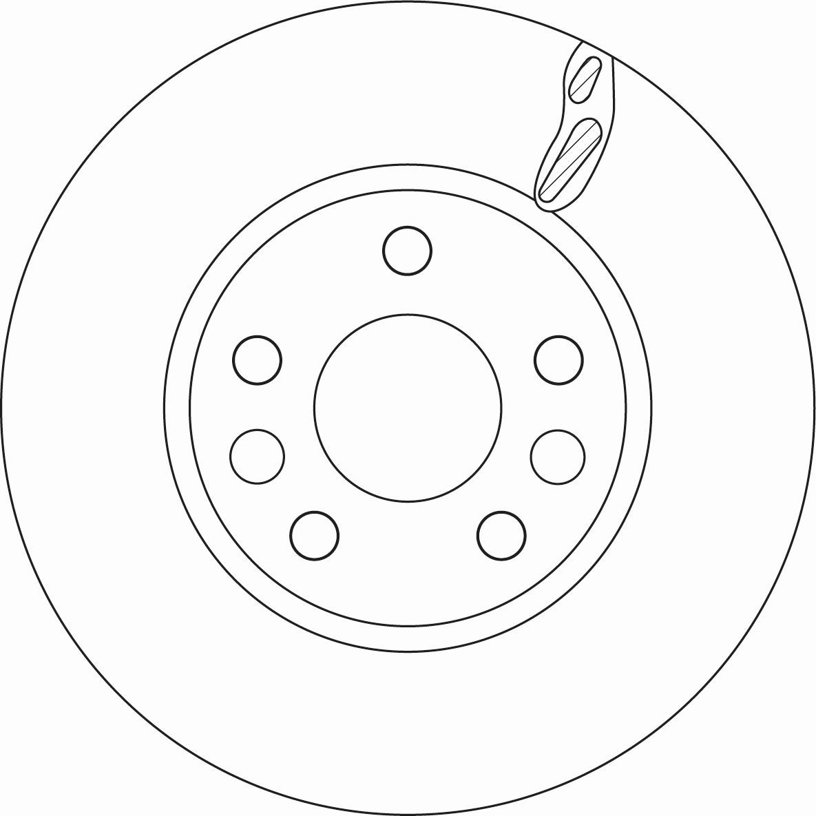 TRW DF6546: Piduriketas Ø: 296mm, õhutusega, Ø: 296mm, värvitud