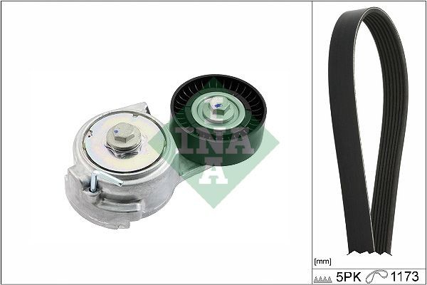 INA 529 0478 10: Set curea transmisie cu caneluri