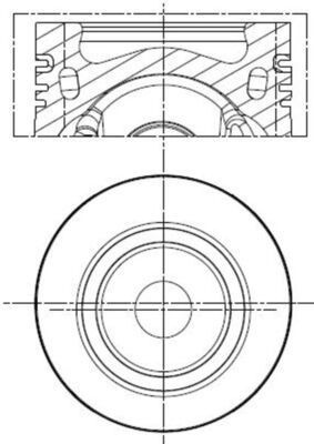 MAHLE ORIGINAL 028 PI 00141 000: Piston cu segment piston, cu canal de racire
