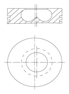 MAHLE ORIGINAL 081 PI 00123 001: Piston cu segment piston, cu canal de racire