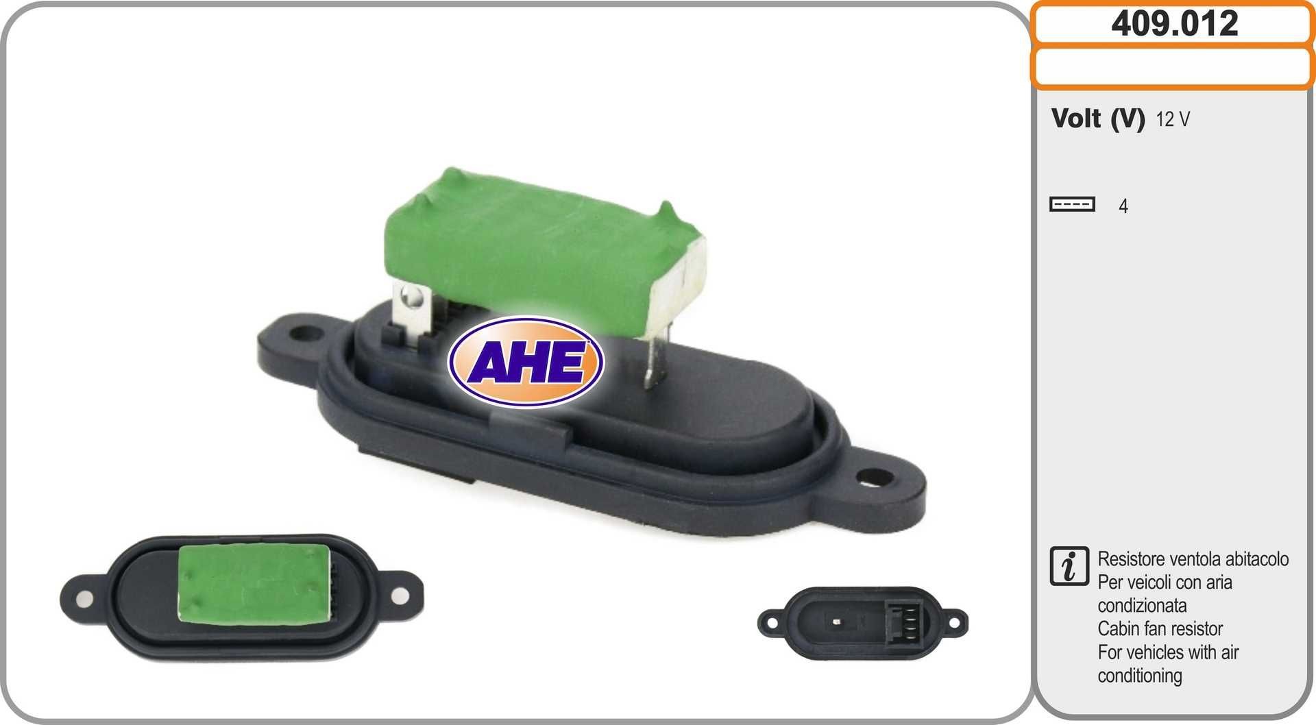 AHE 409.012: Résistance de série, moteur électrique-ventilateur du radiat