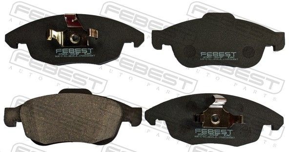 FEBEST 2501-DS4F: Kit pastiglie freni Assale anteriore