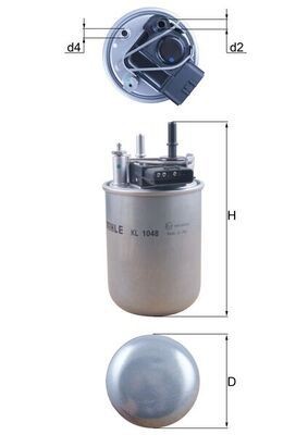 KNECHT KL 1048: Filtro combustible