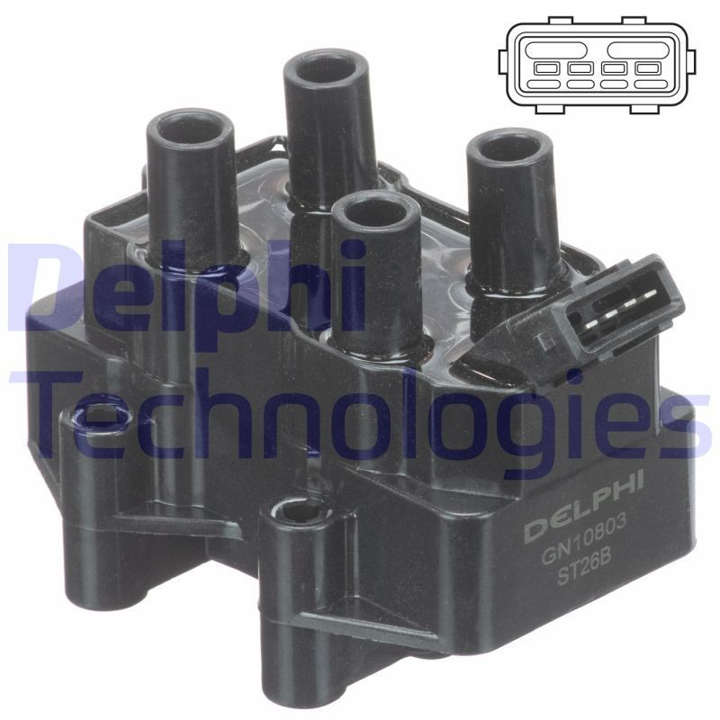 DELPHI GN10803-12B1: Süütepool 12V, 4-poolsus