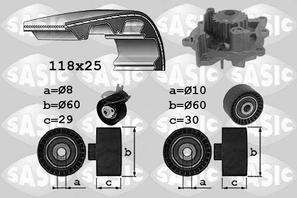 SASIC 3900039: Veepump + hammasrihmakomplekt