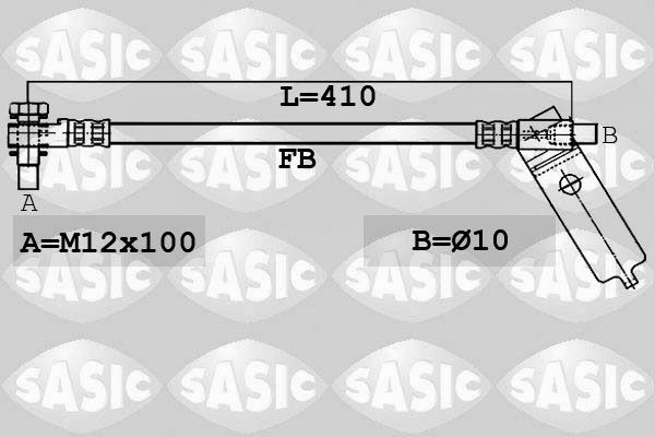 SASIC 6606198: Bremseslange framaksel, 410mm