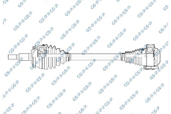 GSP 261105OL: Drivaksel 645mm