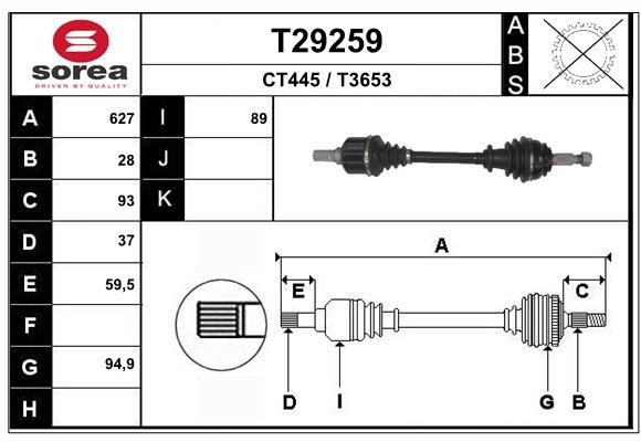 EAI T29259: Veovõll 627mm