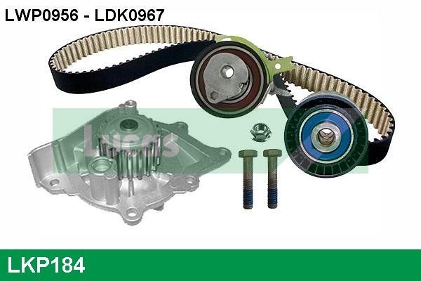 LUCAS LKP184: Veepump + hammasrihmakomplekt Hamm.hulk: 116, Laius: 25,6mm