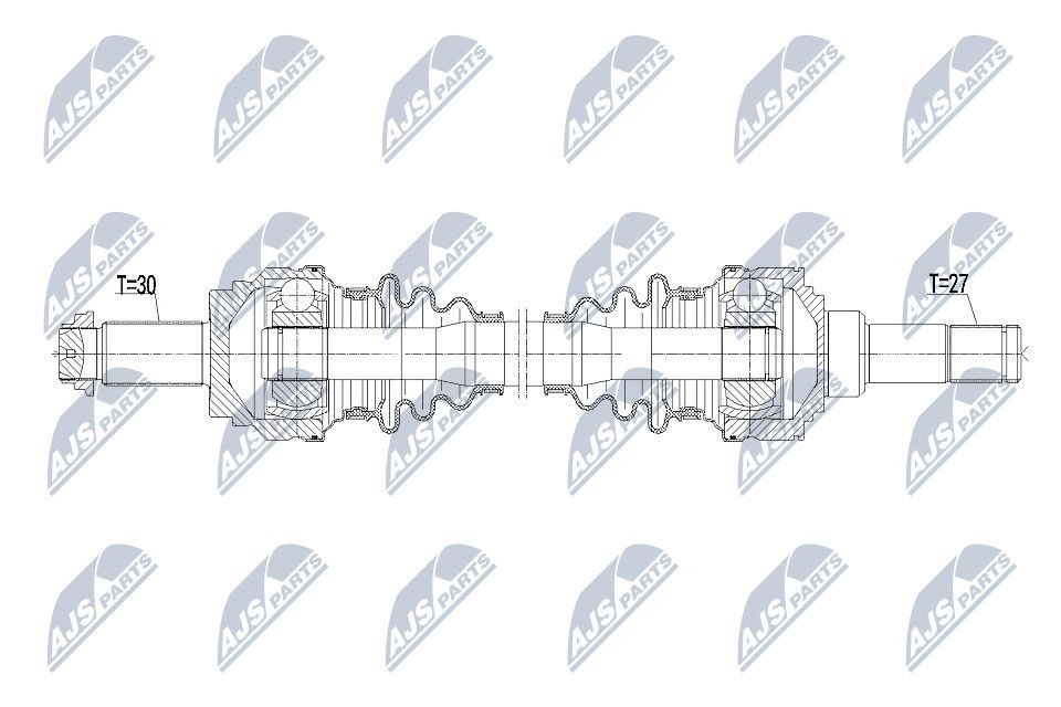 NTY NPW-BM-077: Veovõll Tagasild paremal, 830mm