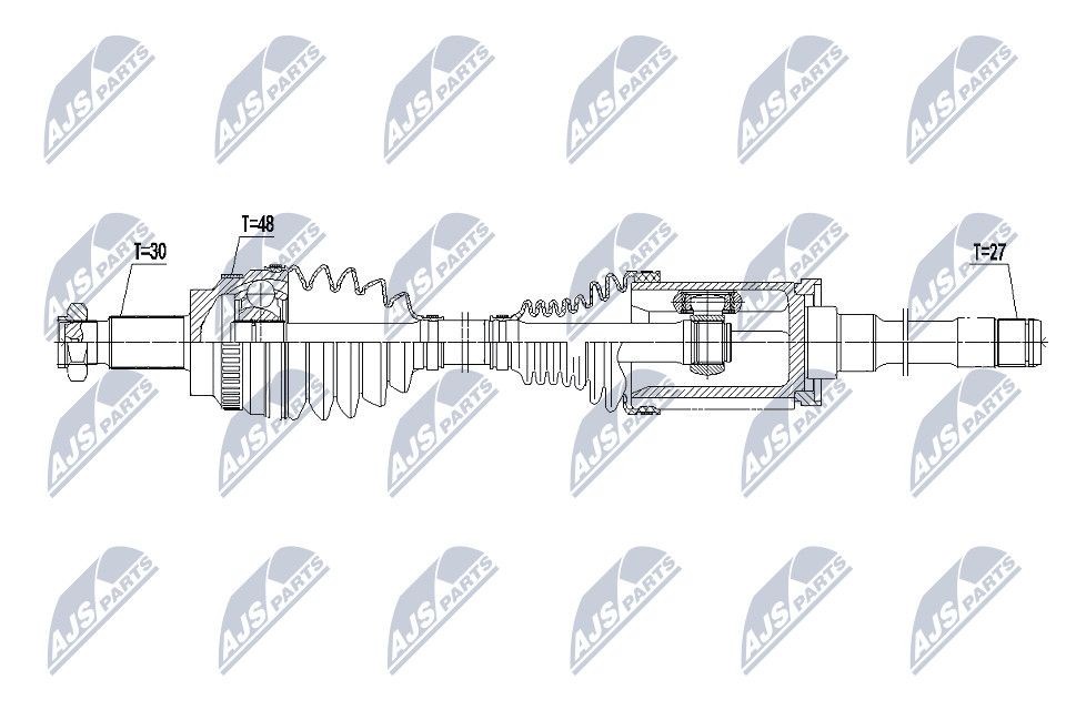 NTY NPW-BM-145: Veovõll esisild paremal, 890mm