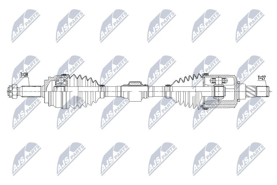 NTY NPW-CH-060: Veovõll esisild vasakul, 637mm