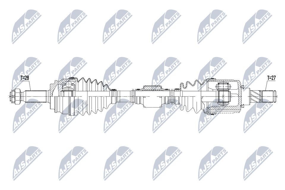 NTY NPW-CH-062: Veovõll esisild paremal, 958mm
