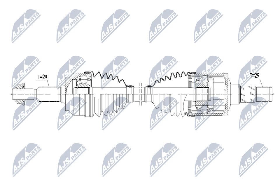 NTY NPW-CH-068: Veovõll esisild vasakul, 654mm