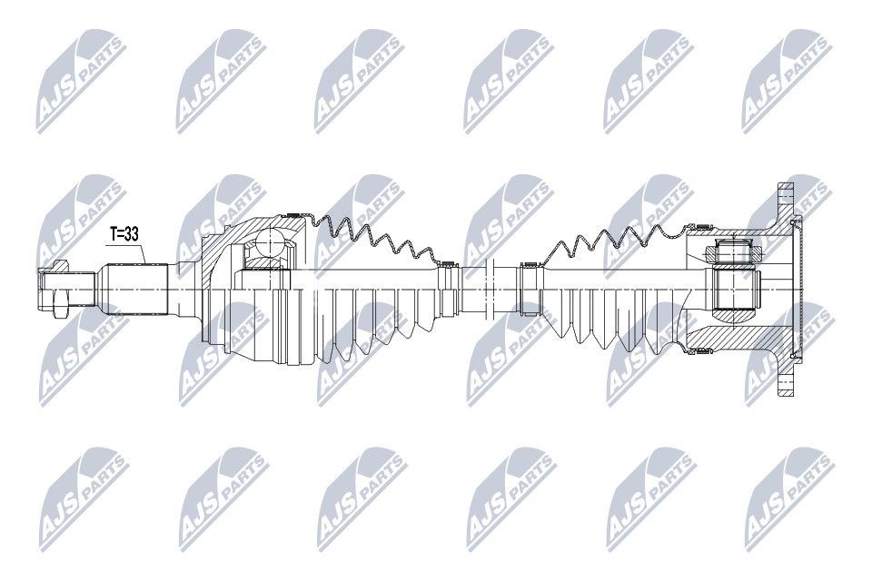NTY NPW-CH-072: Veovõll esisild vasakul, esisild paremal, 584mm