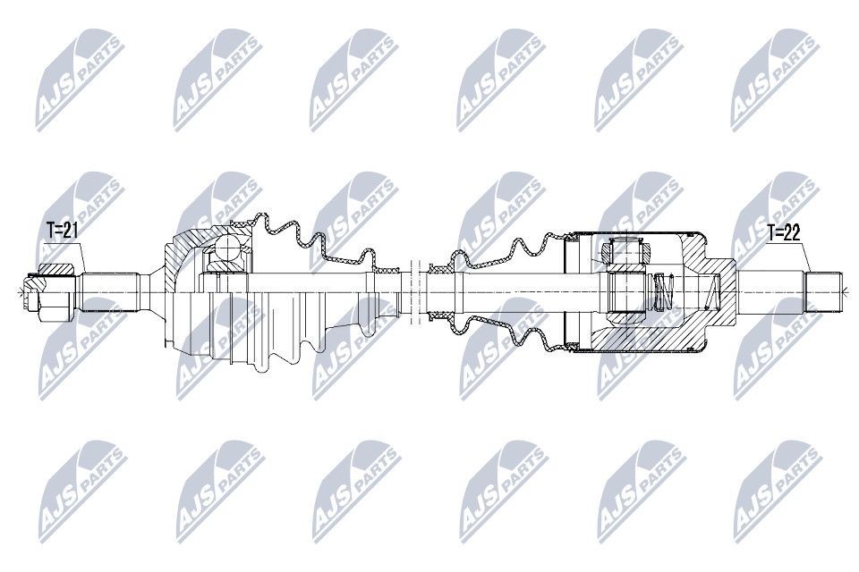 NTY NPW-CT-065: Veovõll esisild vasakul, 627mm