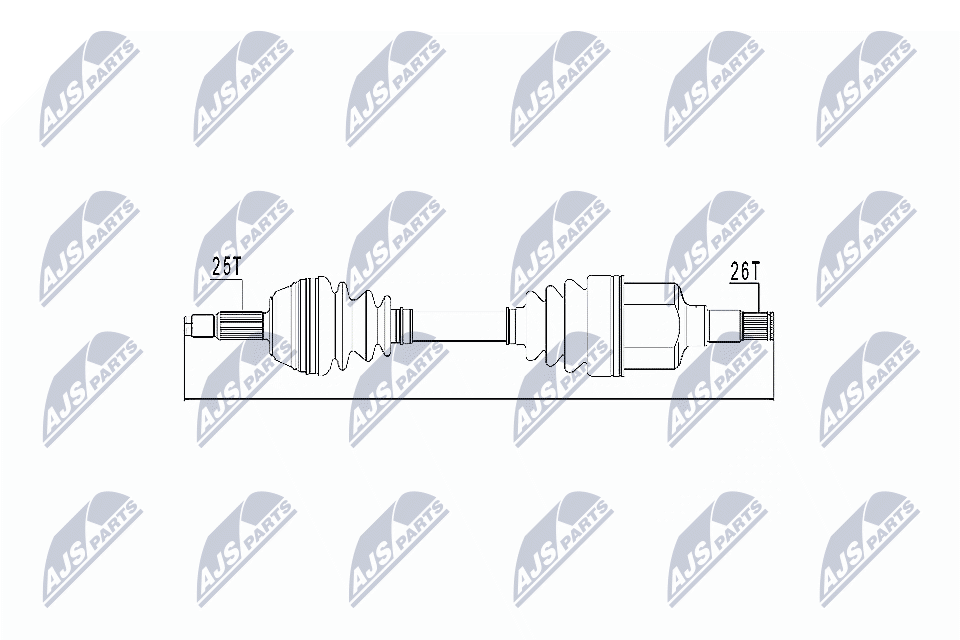 NTY NPW-FR-040: Veovõll esisild vasakul, 610mm