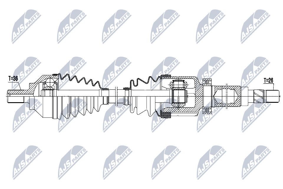 NTY NPW-FR-082: Veovõll esisild paremal, 986mm