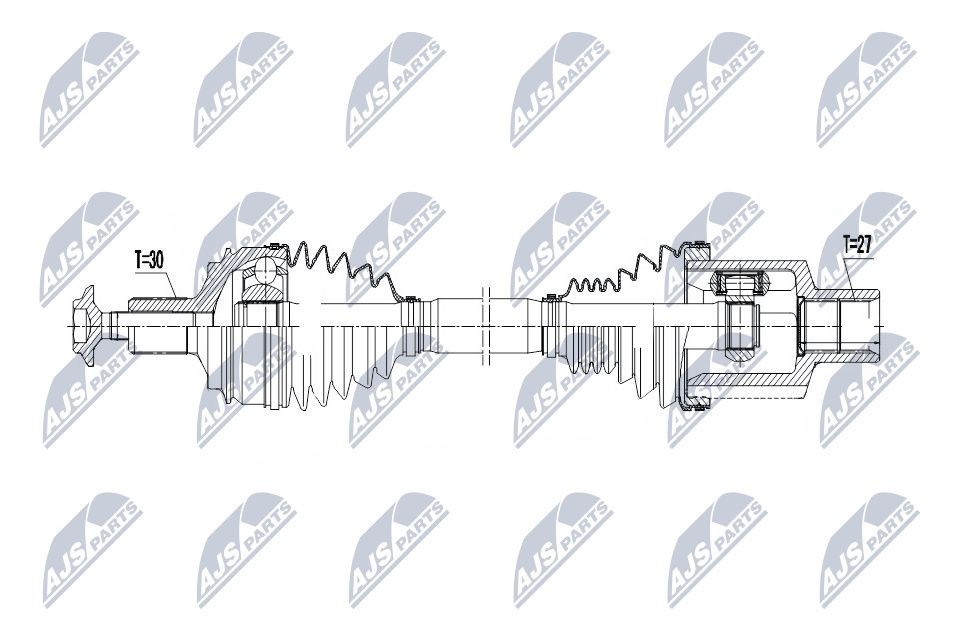 NTY NPW-ME-075: Veovõll esisild vasakul, 555mm
