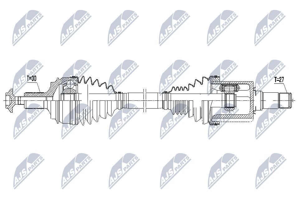 NTY NPW-ME-076: Veovõll esisild paremal, 585mm