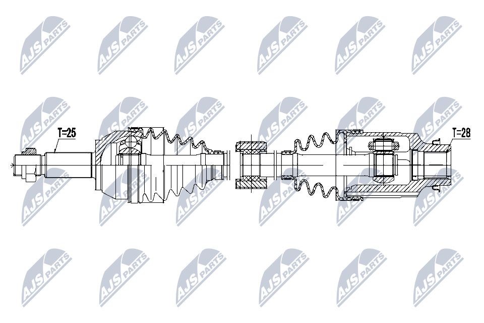 NTY NPW-MZ-050: Veovõll esisild paremal, 575mm