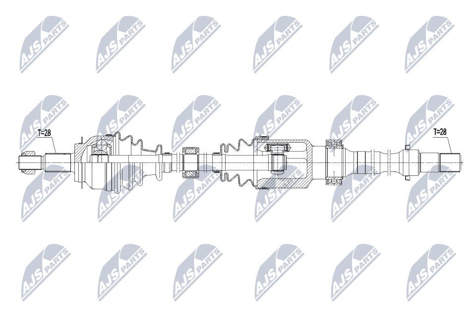 NTY NPW-MZ-056: Veovõll esisild paremal, 995mm