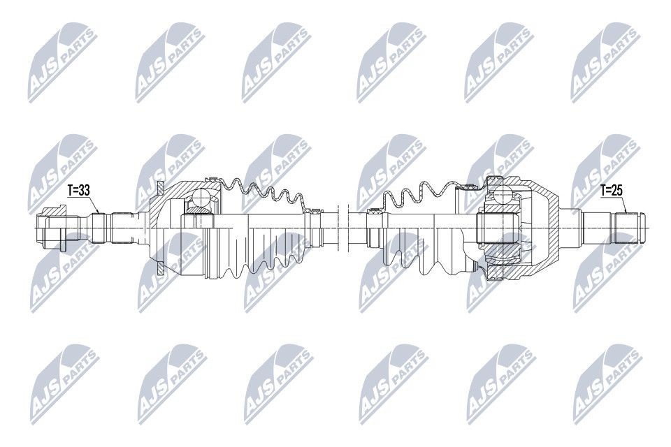 NTY NPW-PL-069: Veovõll esisild vasakul, 598mm