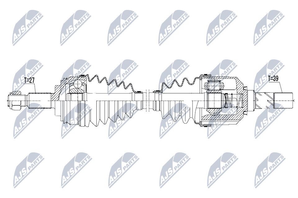 NTY NPW-RE-083: Veovõll esisild vasakul, 699mm