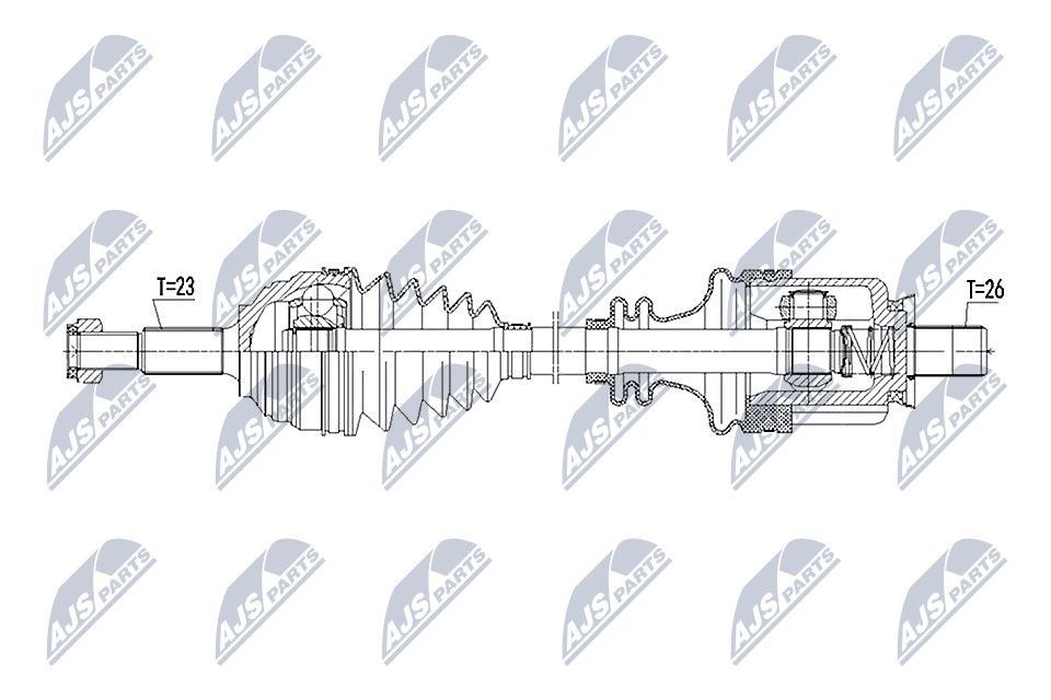 NTY NPW-RE-093: Veovõll esisild vasakul, 669mm