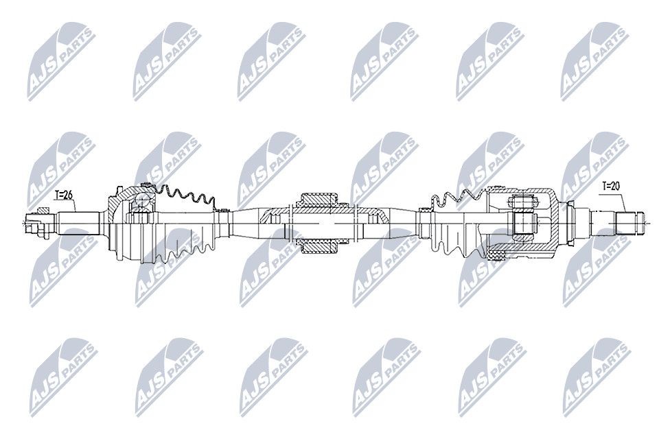 NTY NPW-TY-085: Veovõll esisild paremal, 960mm