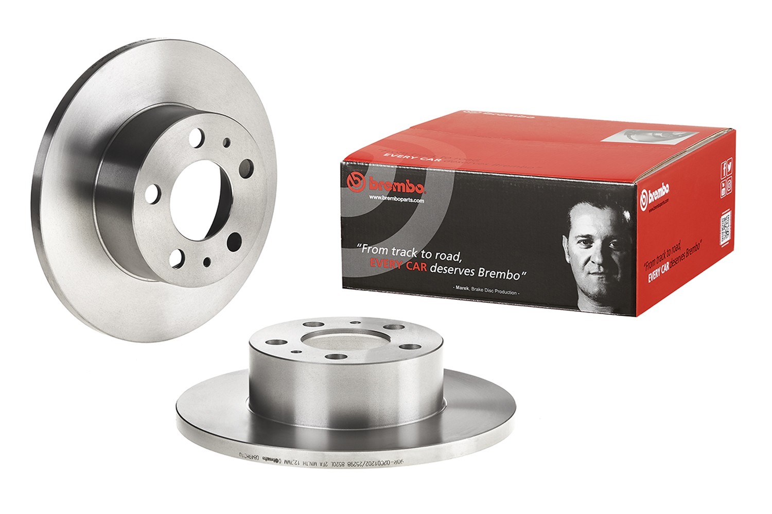 BREMBO 08.4982.10: Piduriketas PRIME LINE Ø: 263mm, täis, Ø: 263mm, koos kruvidega