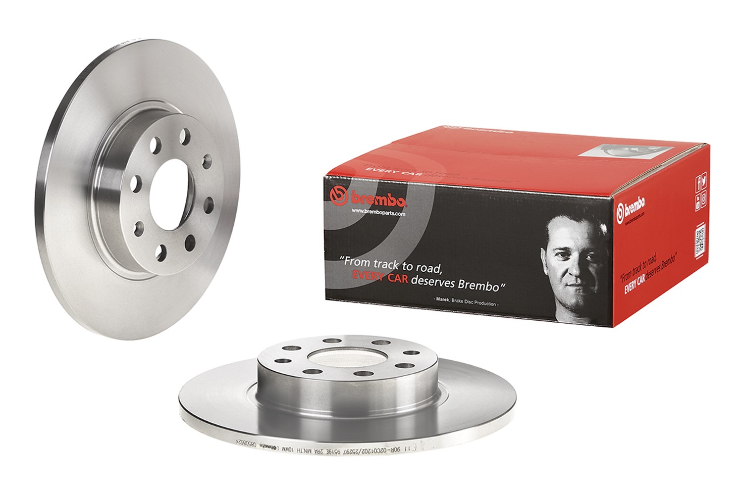 BREMBO 08.5086.24: Piduriketas PRIME LINE Ø: 257mm, täis, Ø: 257mm, koos kruvidega