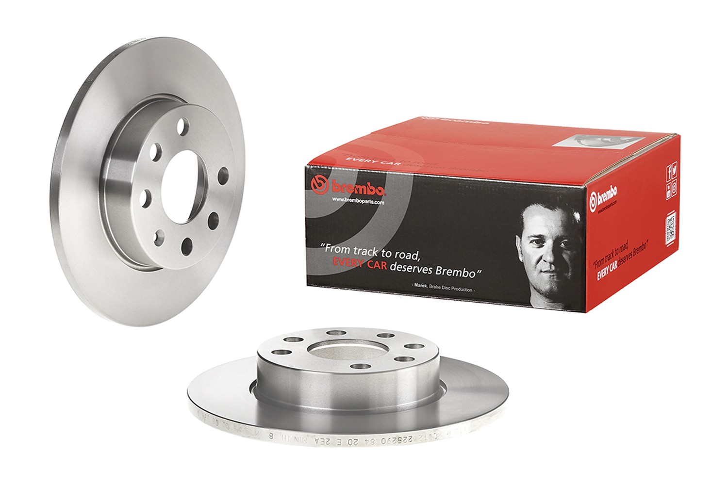 BREMBO 08.8638.10: Piduriketas PRIME LINE Ø: 240mm, täis, Ø: 240mm, koos kruvidega