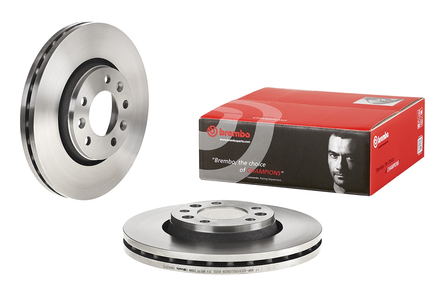 BREMBO 09.A422.10: Piduriketas PRIME LINE Ø: 280mm, sisemine õhutus, Ø: 280mm, koos kruvidega