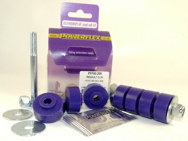 Powerflex PFF60-205: Brat / bieleta suspensie, stabilizator Axa fata ambele parti, interior, PU (poliuretan) Road Series